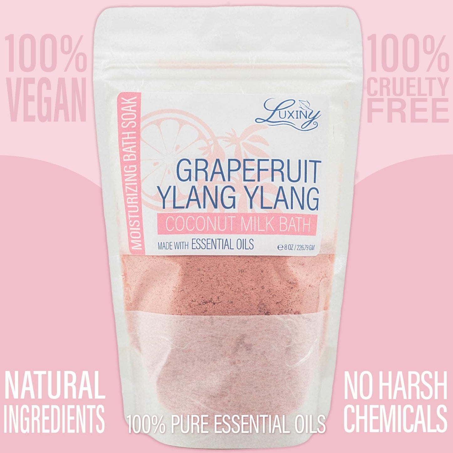 Luxiny Vegan Milk Bath Soak Made with Moisturizing Coconut Milk Powder & Sweet Almond Oil for a Bath Bomb Dust Soothing Fizz & Relaxing Soak, 8 oz.… Beauty & Personal Care Luxiny