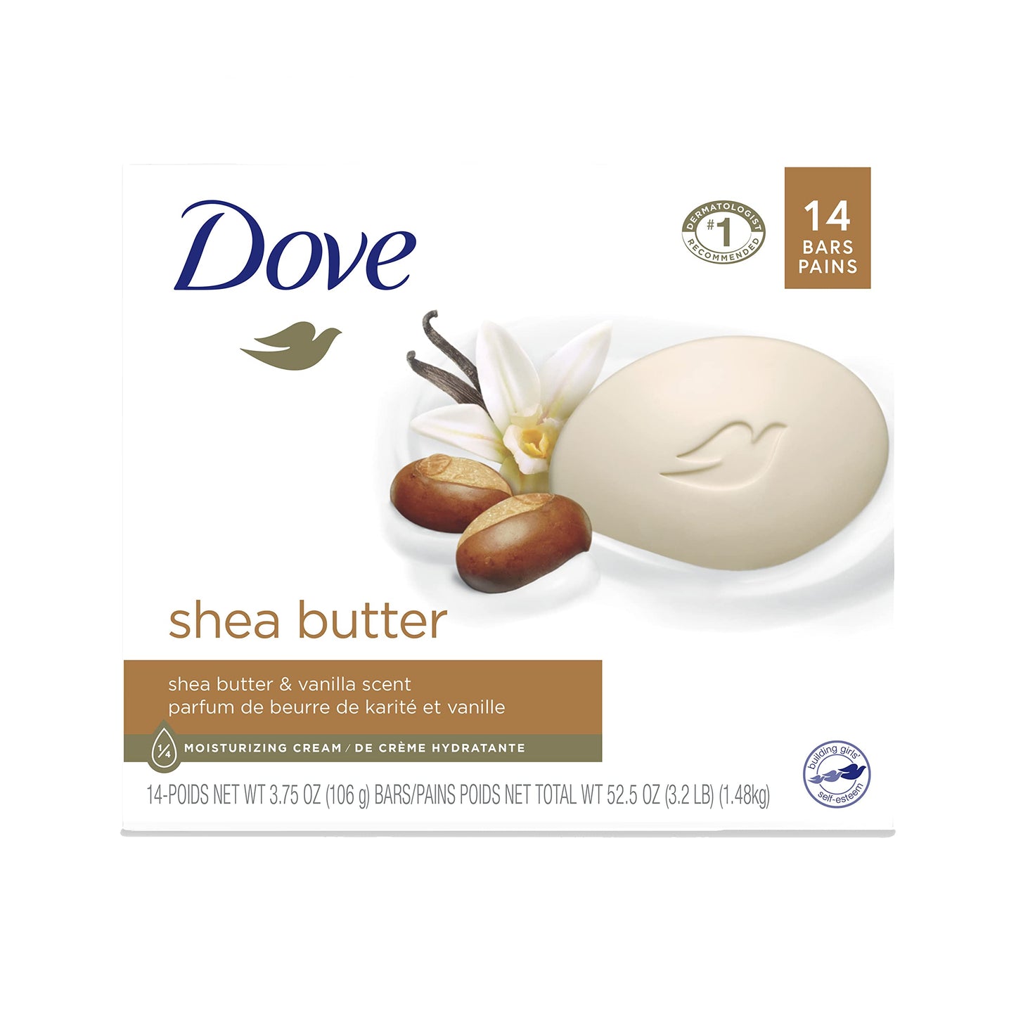 Dove Beauty Bar Gentle Skin Cleanser Moisturizing For Gentle Soft Skin Care Shea Butter More Moisturizing Than Bar Soap 3.75 oz 14 Bars Beauty & Personal Care Dove
