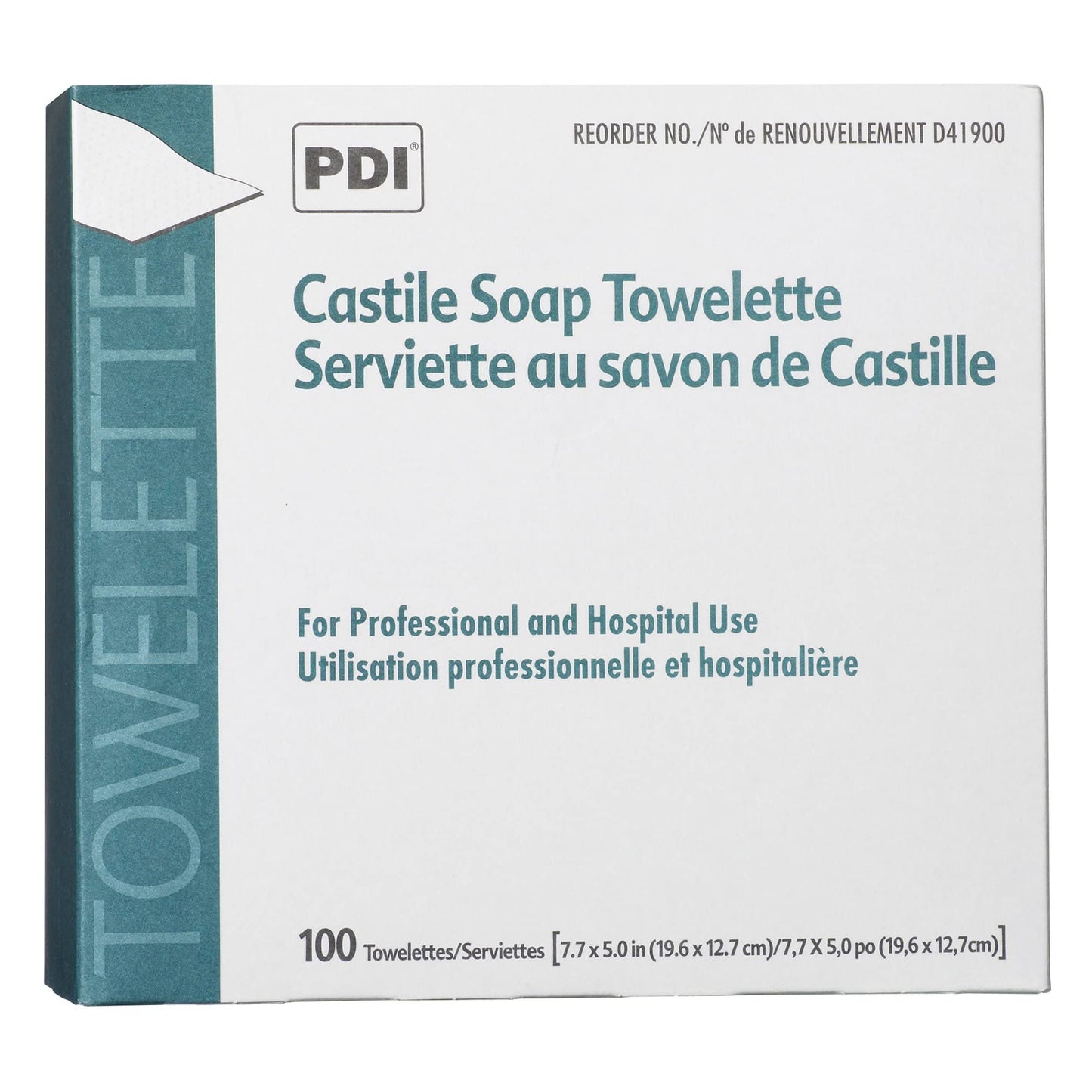 PDI Healthcare D41900 Castile Soap Wipe with Coconut Oil, Premoistened Facial Cleansing Towelette for Travel, 5 in x 7.7 in Size, Pack of 1000 Beauty & Personal Care PDI