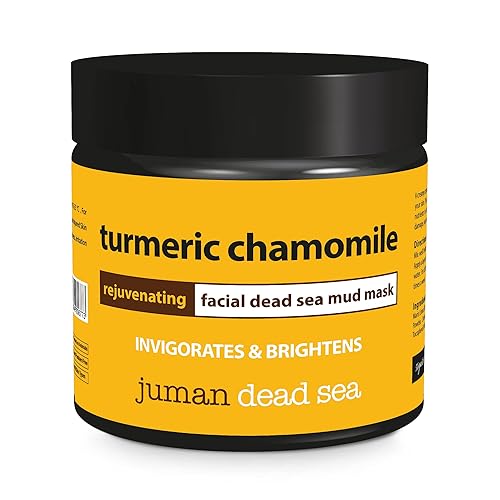 All Natural & Authentic TURMERIC CHAMOMILE Rejuvenating Facial MUD MASK with Dead Sea Salt Minerals - Invigorates - Paraben Free - Not Tested Beauty & Personal Care Reveal Naturals