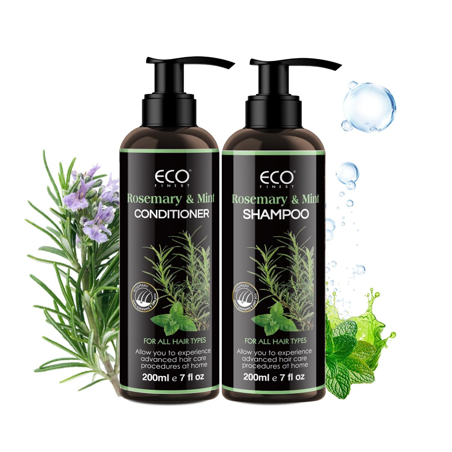 Rosemary Mint Strengthening Shampoo and Conditioner Set, Deep Cleaning & Refreshing Hair,Oil Control,Biotin Infused,Repair Damaged Hair,Revitalize Beauty & Personal Care DR.SEIDO