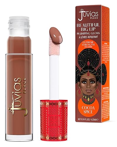 Juvia's Place Beautiful Big Lip Plumper - Cocoa Spice | Rich Brown Gloss With Subtle Warmth for Full, Defined Lips | Plumping, Hydrating & High-Shine Beauty & Personal Care Juvia's Place