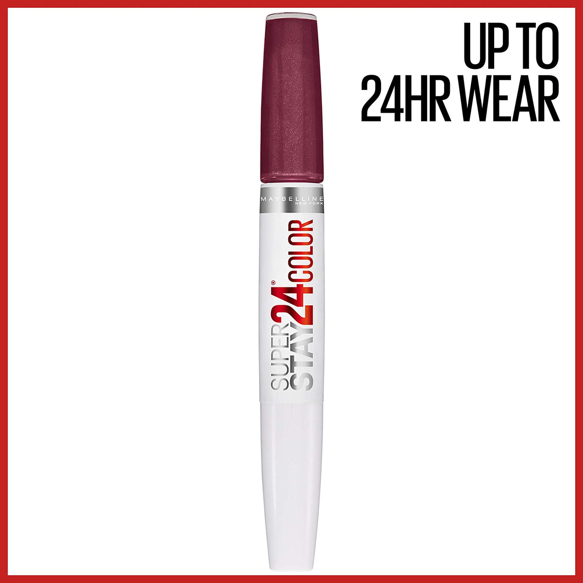 Maybelline Super Stay 24, 2-Step Liquid Lipstick Makeup, Long Lasting Highly Pigmented Color with Moisturizing Balm, Unlimited Raisin, Purple, 1 Count Beauty & Personal Care MAYBELLINE