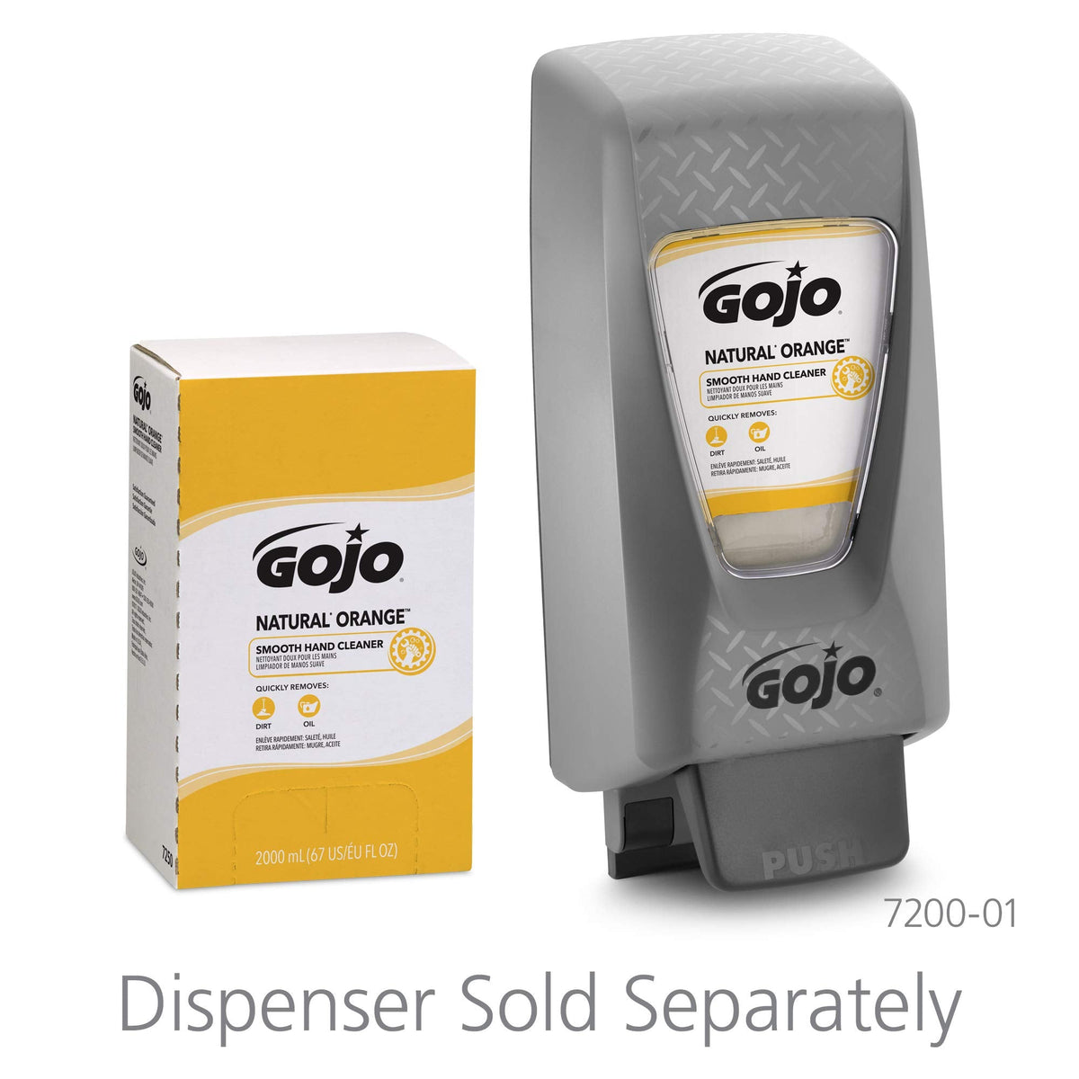 GOJO NATURAL ORANGE Smooth Hand Cleaner, Citrus Scent, 2000 mL Refill PRO TDX Push-Style Dispenser (Pack of 4) - 7250-04 Beauty & Personal Care GOJO