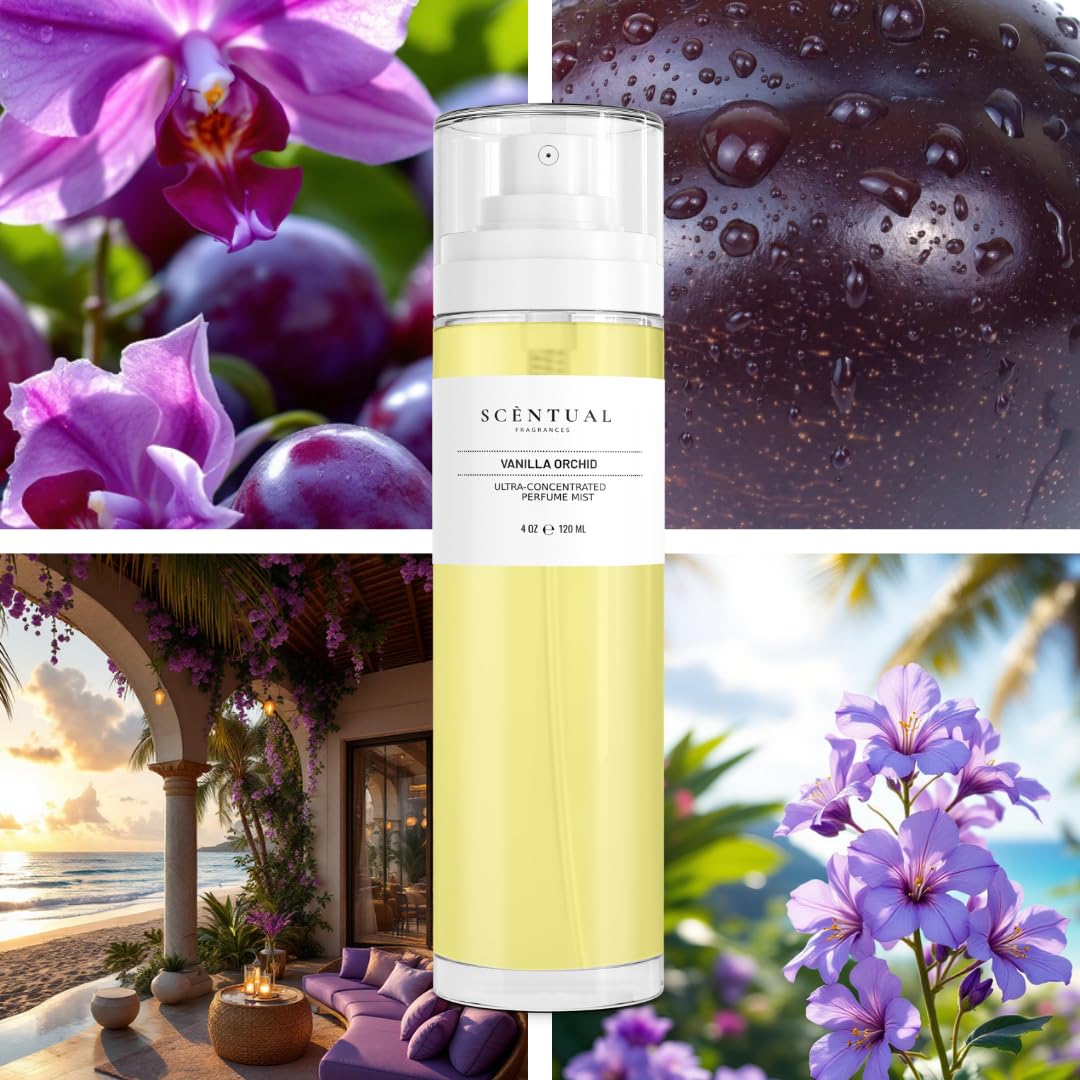 Scentual Fragrances, Ultra-Concentrated Hair & Body Perfume Mist, Long Lasting Women's Fragrance, Gourmand Perfumes for Women, Vegan and Cruelty Free Beauty & Personal Care Scentual Fragrances