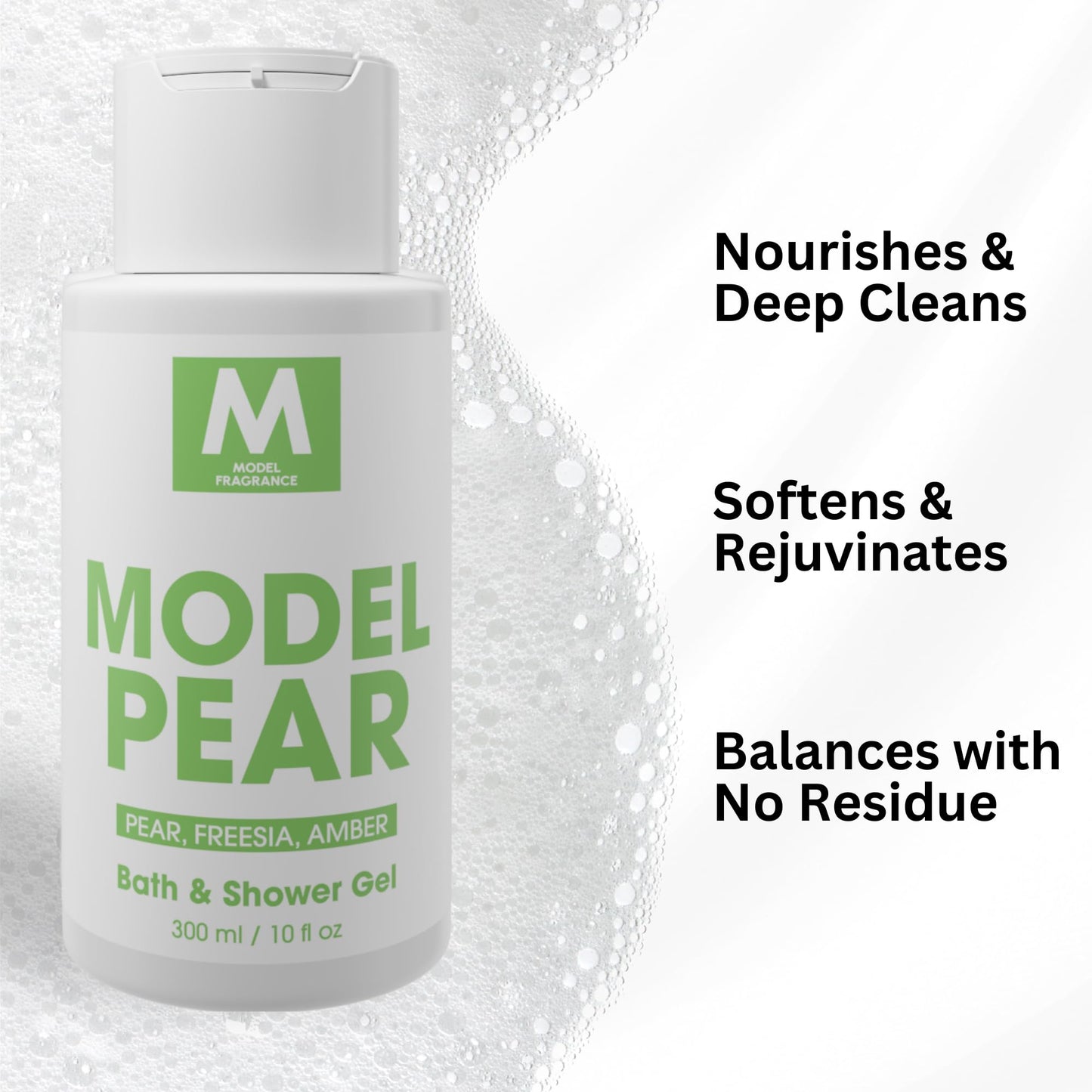 MODELFRAGRANCE Model Pear Gourmand Body Gel | Pear, Amber, and Freesia Scented | Hydrating, Nourishing, and Refreshing Shower Gel | Scented Spa Beauty & Personal Care MODELFRAGRANCE