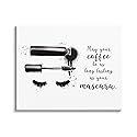 Stupell Industries Coffee & Lashes Mascara Phrase Canvas Wall Art, Design by Alison Petrie Beauty & Personal Care Stupell Industries