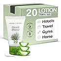 Travel Size Hotel Lotion 20 Count 1 oz Bottles Guest Amenities for Vacation Rentals and Short Term Rentals Paraben Free Green Tea & Lemongrass Scent Beauty & Personal Care Desert Breeze