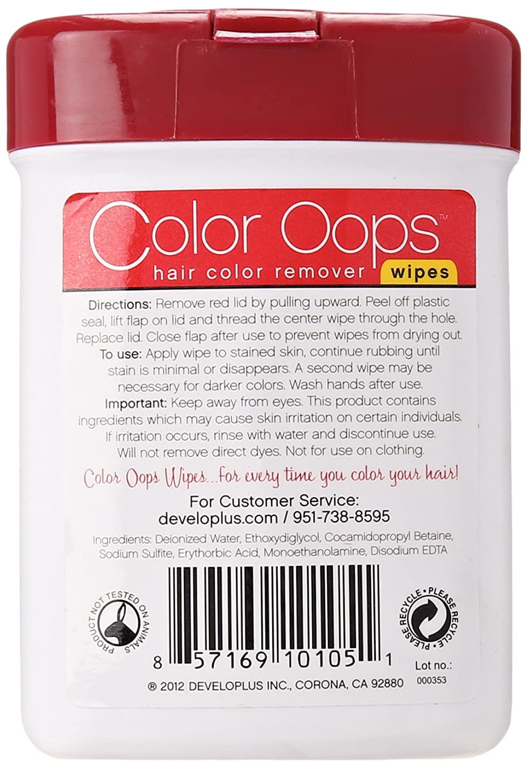 Developlus Color Oops Color Remover Wipes 10 Count (2 Pack) Beauty & Personal Care Developlus