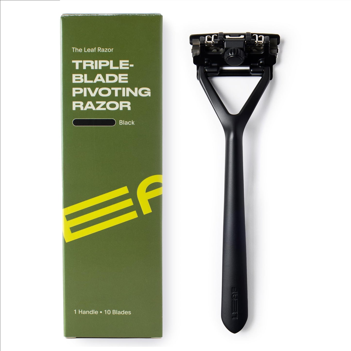Leaf Shave - Leaf Razor, All-Metal Safety Shaver with Pivoting Head & Adjustable Blade Loading, Includes 10 Stainless Steel Single-Edge Blades Beauty and Personal Care Leaf Shave