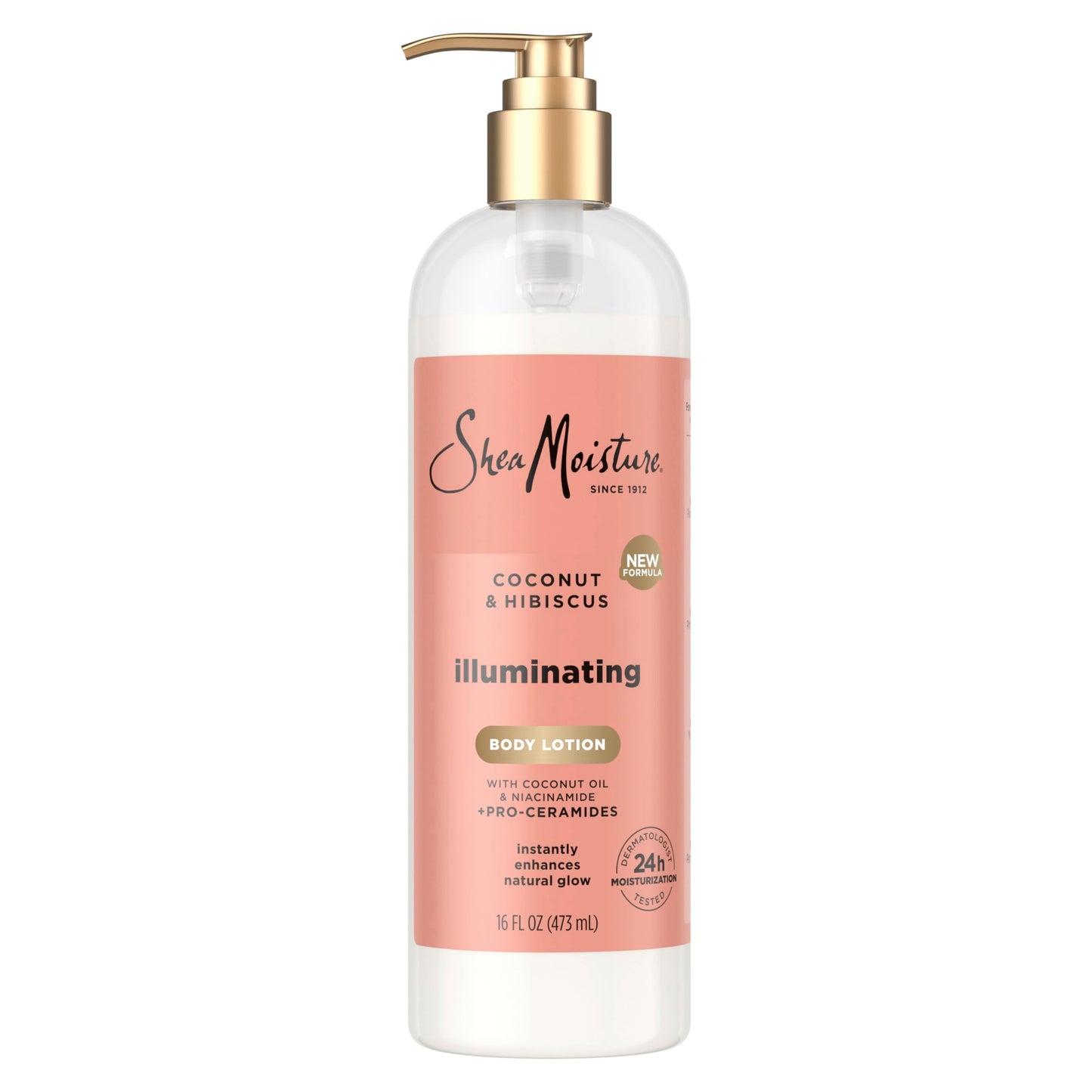 SheaMoisture Illuminating Body Lotion with Coconut Oil, Hibiscus, Niacinamide and Pro-Ceramides, Instantly Enhancing Skin's Natural Glow, 24H Beauty & Personal Care Shea Moisture