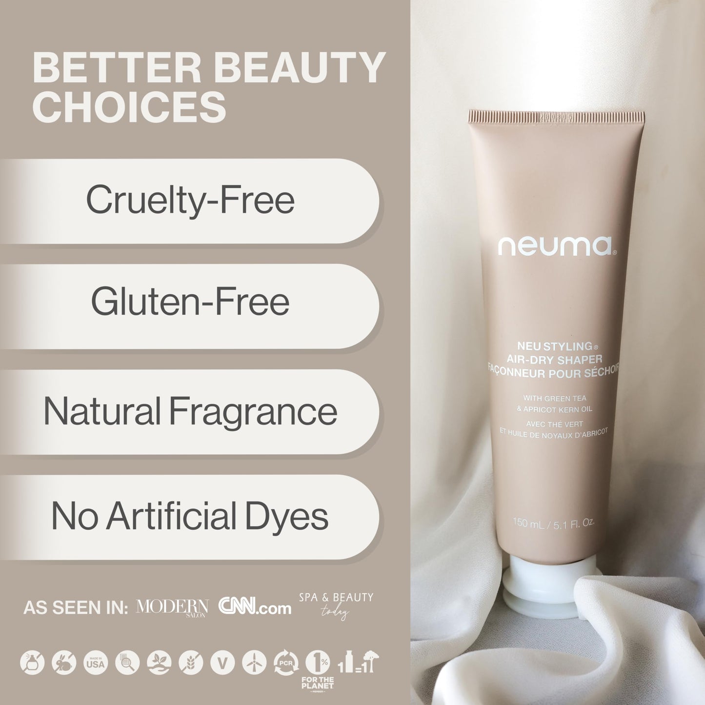 Neuma Neu Styling Air-Dry Shaper Creme 5.1 Fl. Oz. Lavender, Mandarin & Vanilla Scent, Air Dry Cream Beauty & Personal Care NEUMA