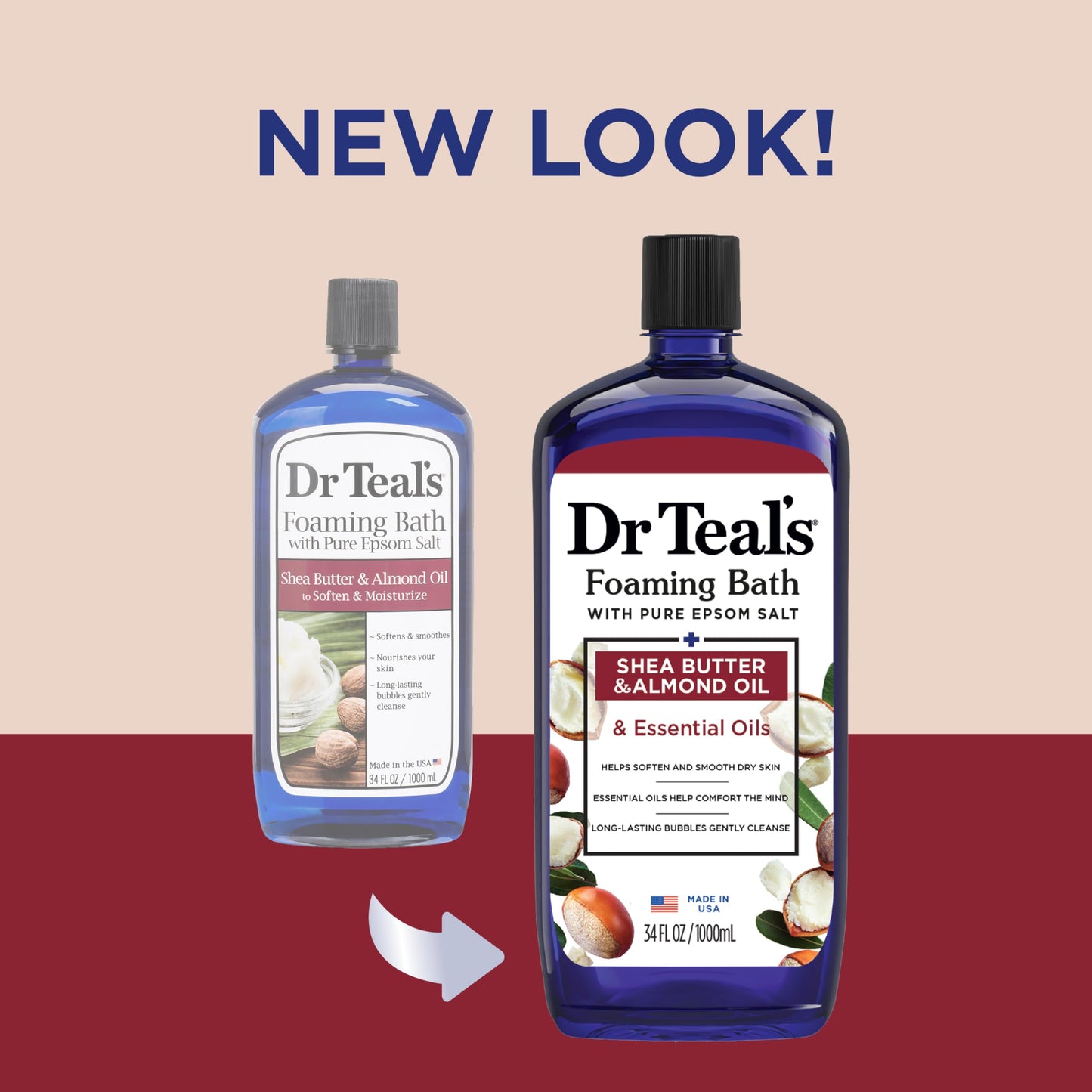 Dr Teal's Foaming Bath with Pure Epsom Salt, Shea Butter & Almond, 34 fl oz Beauty & Personal Care Dr Teal's