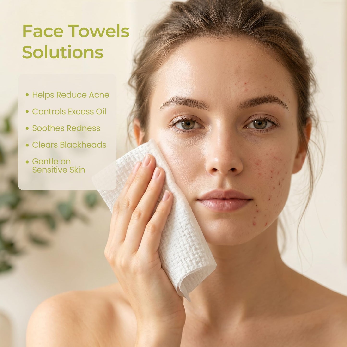 LUMIDOMA XXL Disposable Face Towel 12x12 Inches Extra Thick Facial Cleansing Cloths, 100% Plant-Based Pure Fiber Dry Wipes for Sensitive Skin, Makeup Beauty and Personal Care LUMIDOMA
