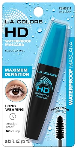 L.A. COLORS HD Waterproof Mascara, Very Black - Carded CBMS314 Beauty & Personal Care L.A. COLORS