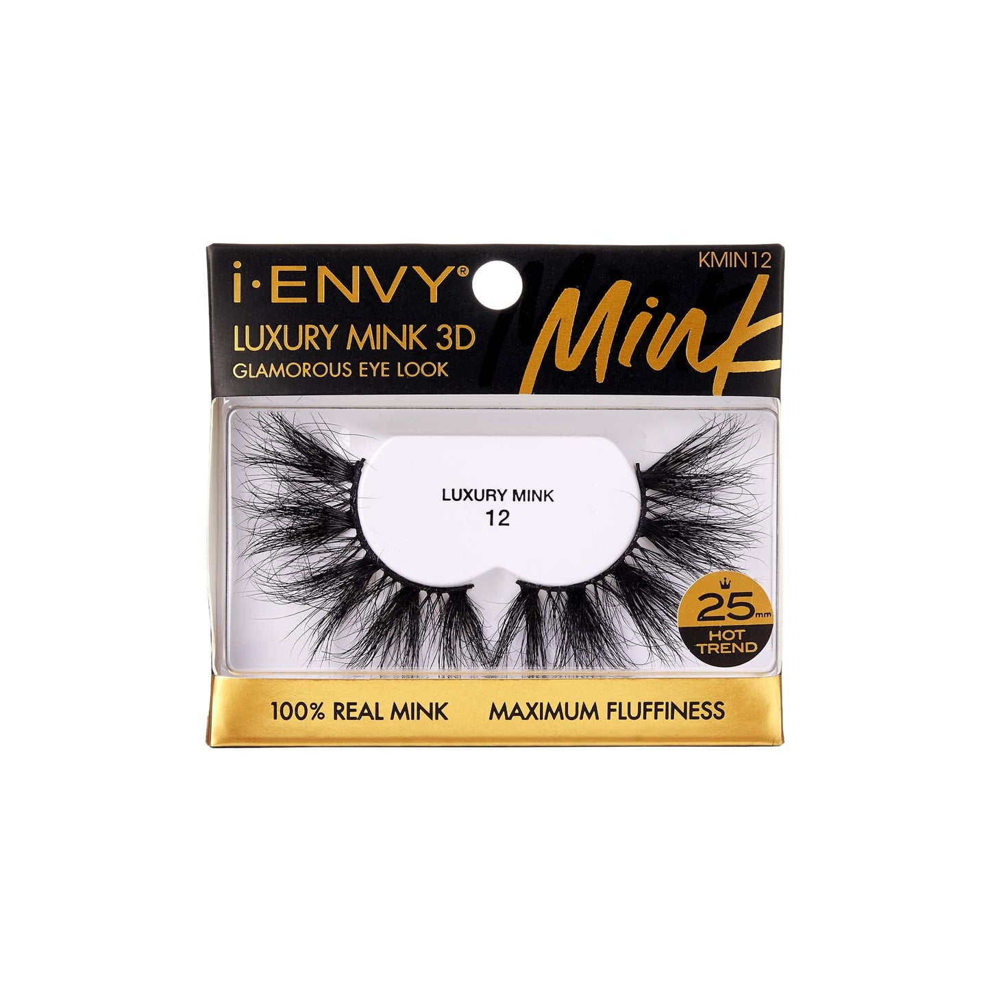 i-ENVY False Lashes Luxury Mink Collection Eyelashes 100% Real Mink Glamorous Eye Look Lashes Maximum Fluffiness 3D Multi-Curl Angle Beauty & Personal Care i•ENVY