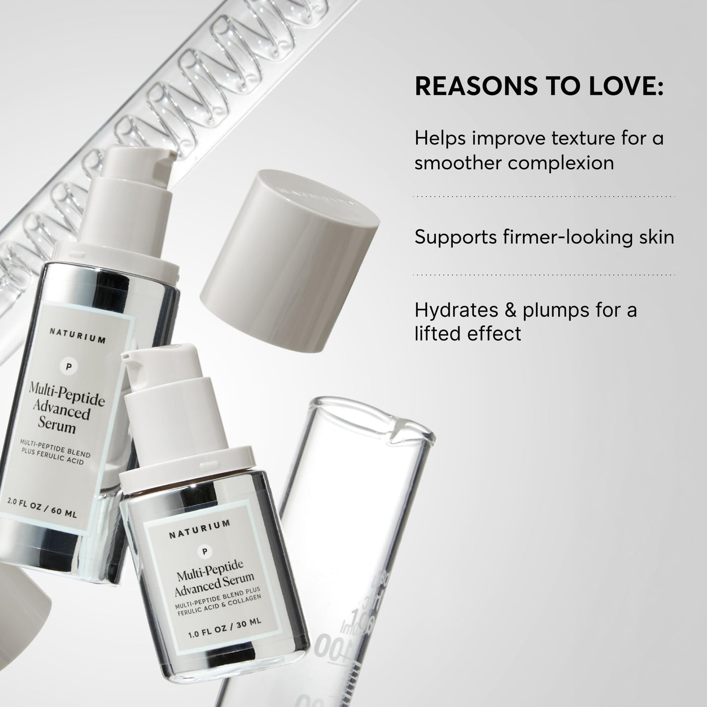 Naturium Multi-Peptide Advanced Serum Jumbo, Firming & Smoothing Face Serum for Fine Lines & Wrinkles with Advanced Multi-Peptide Blend, 2 oz Beauty & Personal Care Naturium