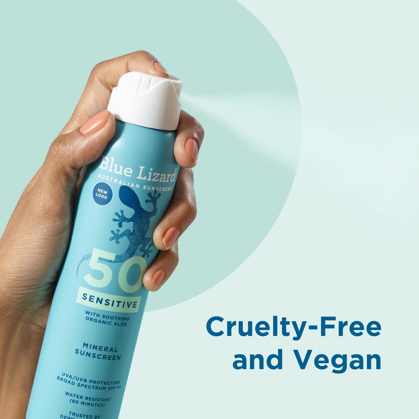 Blue Lizard Sensitive Mineral SPF 50 Spray, Dermatologist-Recommended Brand, Broad-Spectrum UVA/UVB Protection, Water-Resistant, Zinc Oxide Formula, 5 Beauty & Personal Care BLUE LIZARD