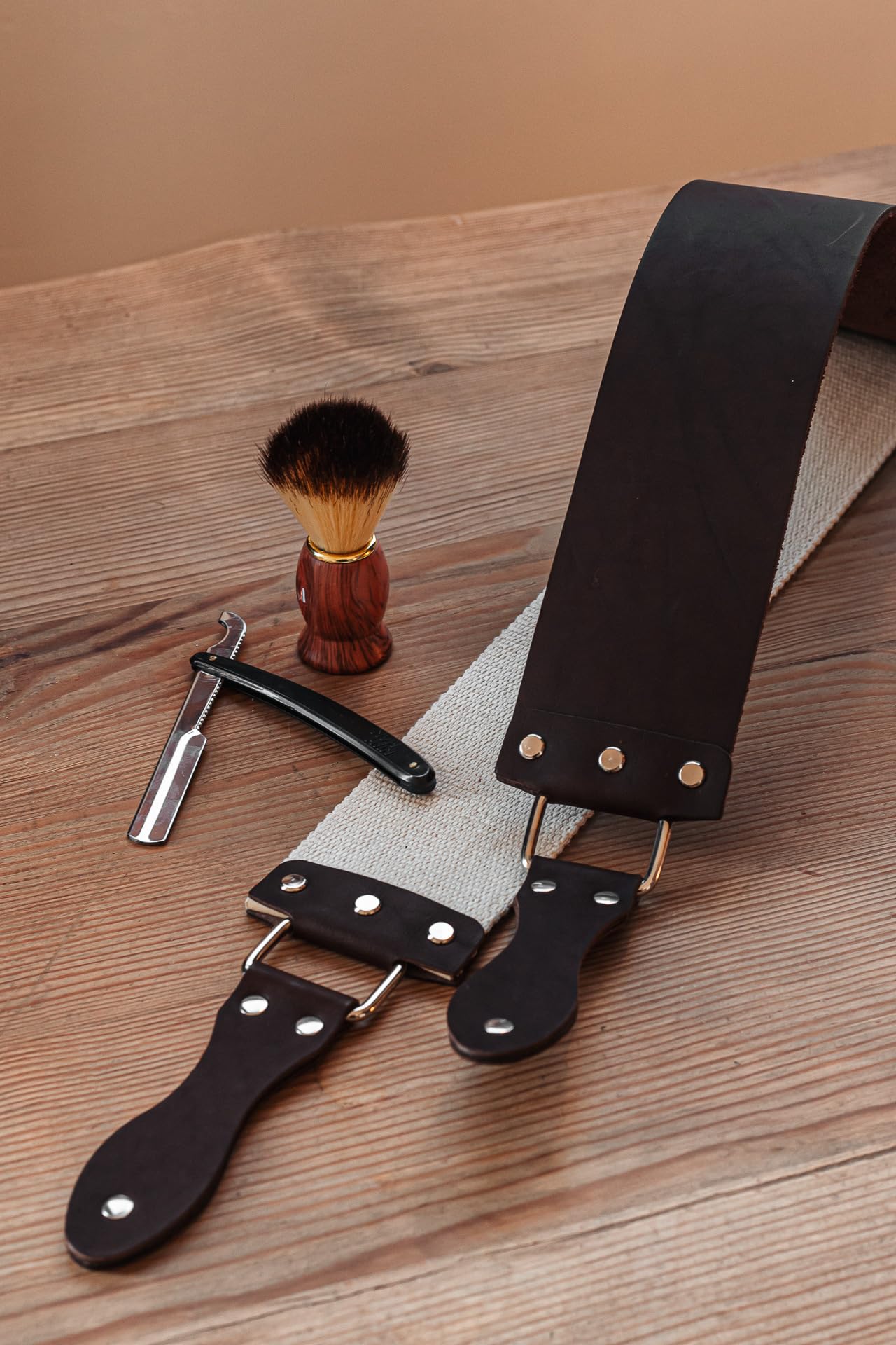 Razor Strop - Barber's Latigo Leather Straight Razor Strop. Dual Strap that will be a Great Addition for Any Straight Razor. PREMIUM LEATHER Strop Beauty and Personal Care STAMESKY
