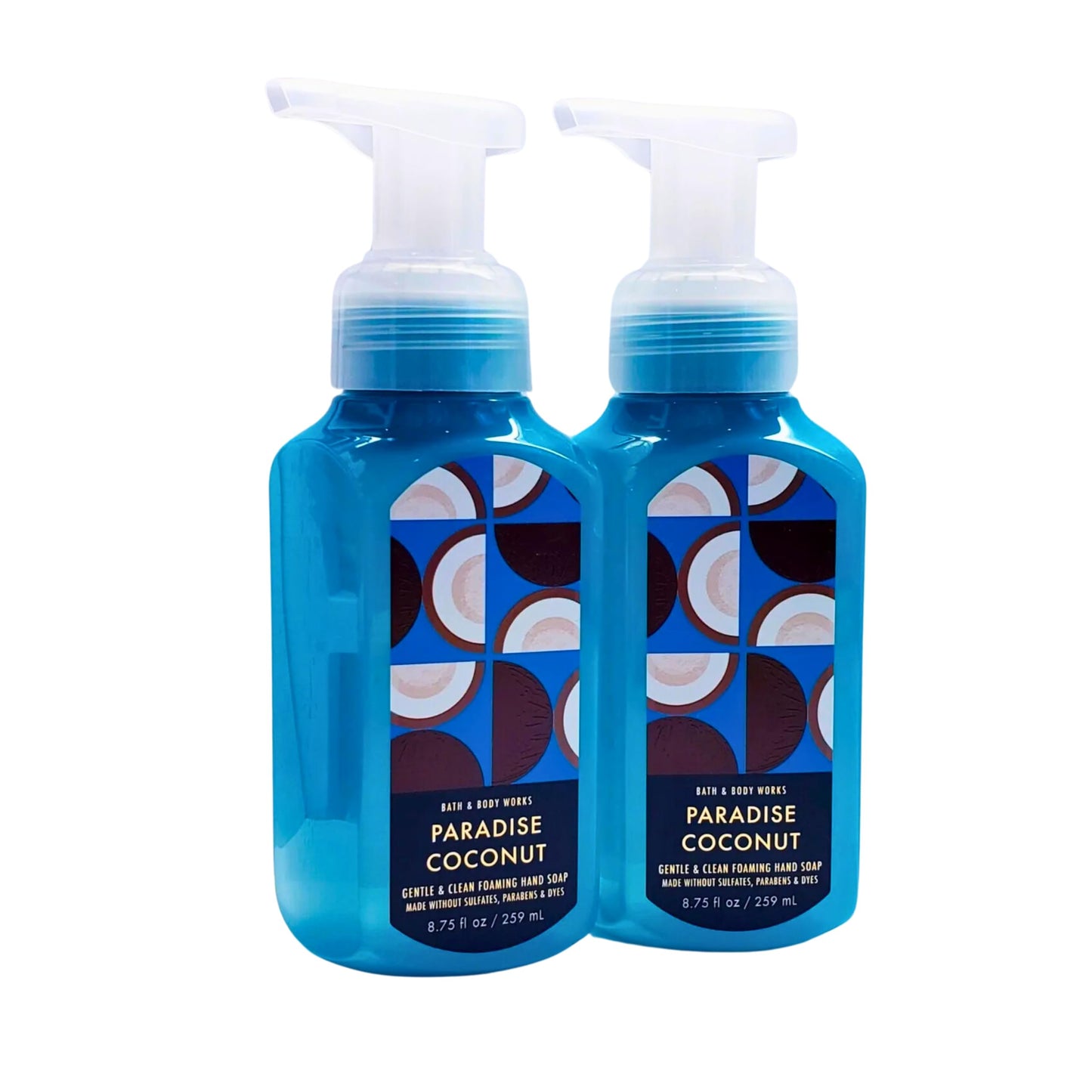 Bath & Body Works Gentle Foaming Hand Soap, 17.5oz Each, Pack of 2 Bottles (Paradise Coconut) Beauty & Personal Care Bath & Body Works
