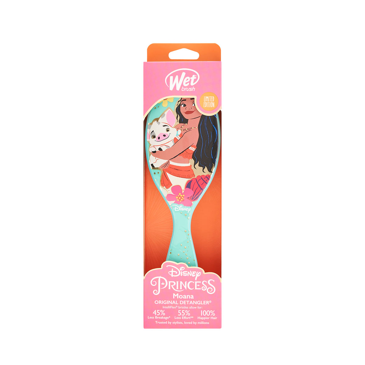 Wet Brush Original Detangler Brush - Moana & Pua, Ultimate Princess Celebration - All Hair Types - Ultra-Soft Bristles Glide Through Tangles with Ease Beauty & Personal Care Wet Brush