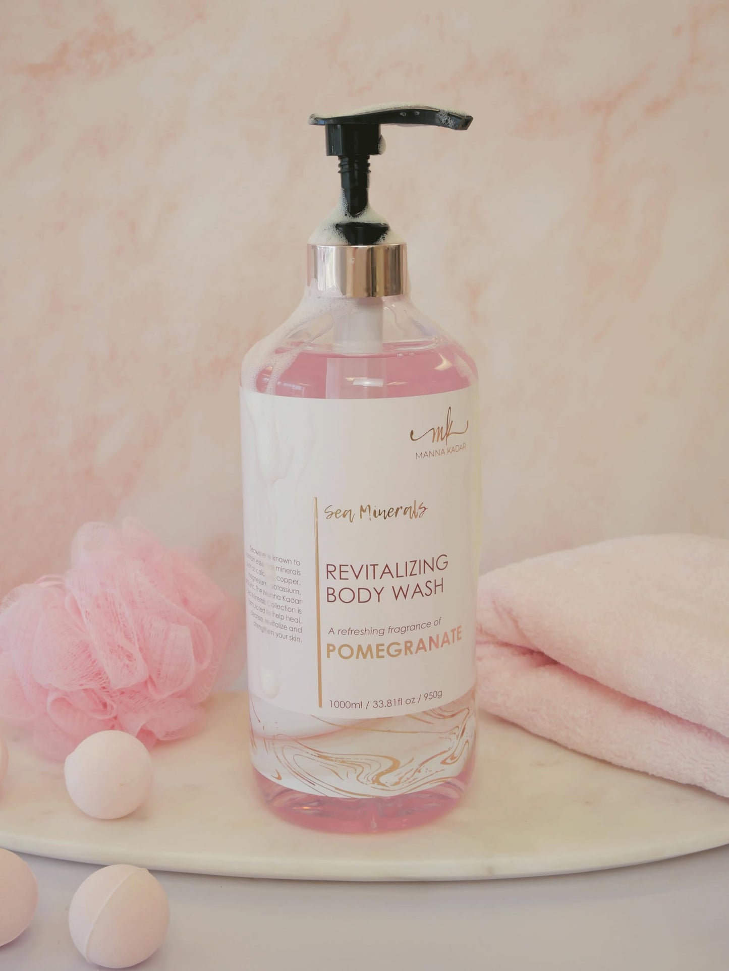 Manna Kadar Beauty Dead Sea Minerals Revitalizing Body Wash, Pomegranate - Clean, Soothe, Revitalizes, Rejuvenates Skin, Hydrates, Shower Gel Beauty & Personal Care Manna Kadar