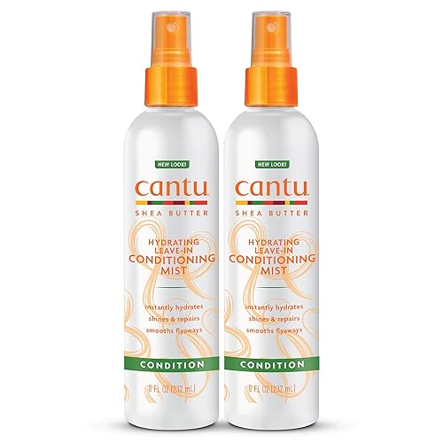 Cantu Leave-In Conditioning Mist with Pure Shea Butter, 8 fl oz (Pack of 2) Beauty & Personal Care Cantu