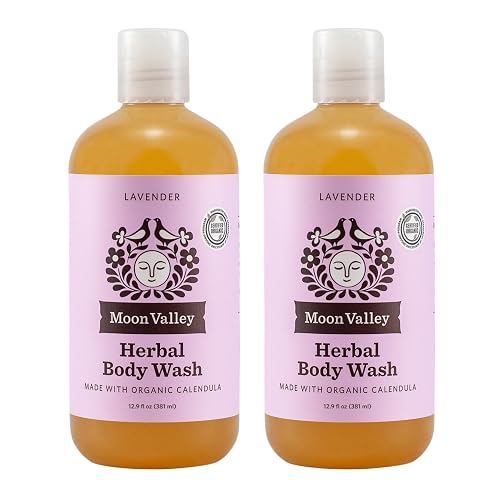 Herbal Body Wash, Lavender by Moon Valley, All Natural Ingredients, No Parabens, Vegan, Moisturizing Essential Oils, Two Pack Beauty & Personal Care Moon Valley Organics