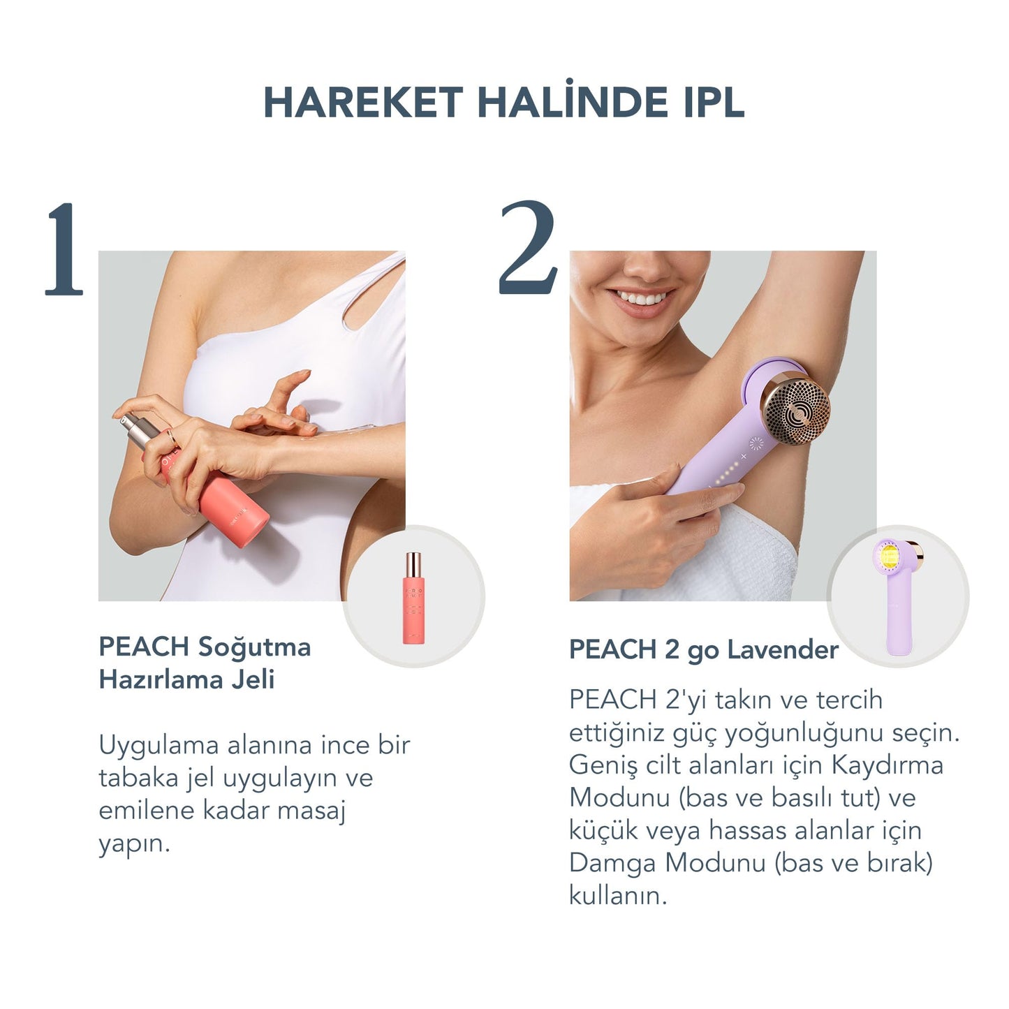 FOREO PEACH 2 go Bundle -Travel-friendly IPL Hair Removal Device + Calming & Hydrating IPL PEACH Cooling Prep Gel - Permanent Hair Removal - Body Beauty and Personal Care FOREO