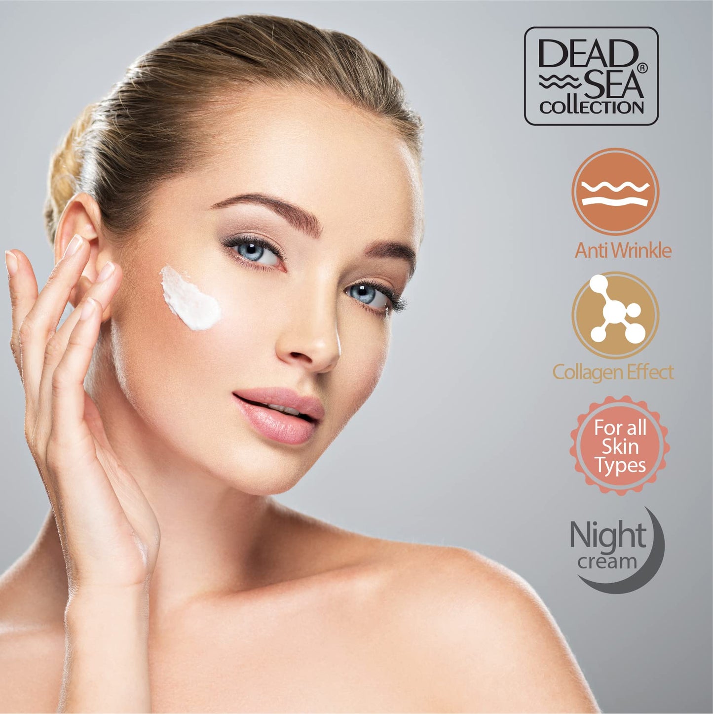 Dead Sea Collection Moisturising Night Face Cream with 3X Collagen - Anti Aging Nourishing Facial Moisturiser with Dead Sea Minerals and Vitamin E Beauty & Personal Care Dead Sea Collection