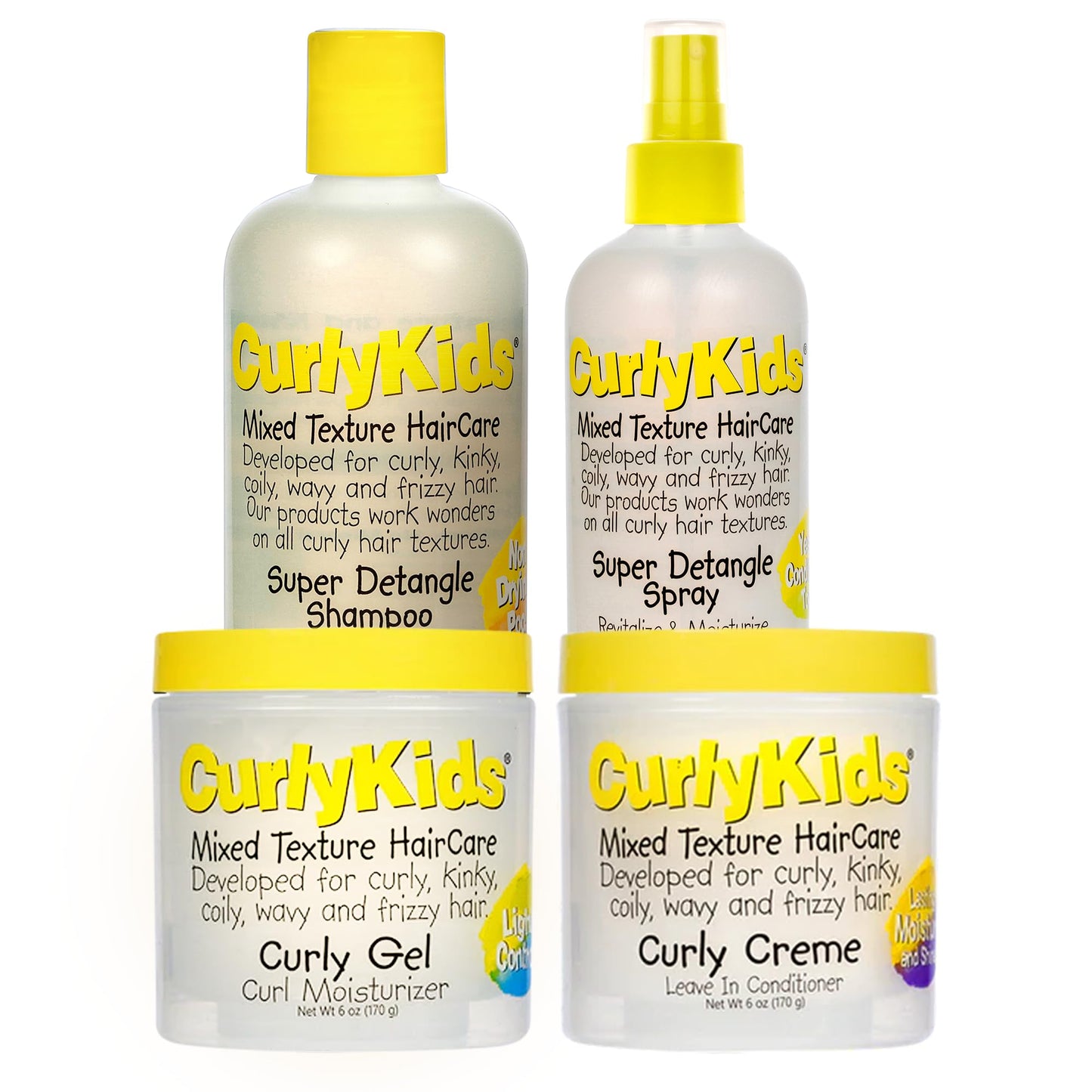 CurlyKids Bundle with Hair Detangler, Kids Shampoo, and Conditioner for Curly, Frizzy & Wavy Hair | Sulfate & Paraben-Free Formula Beauty & Personal Care CurlyKids