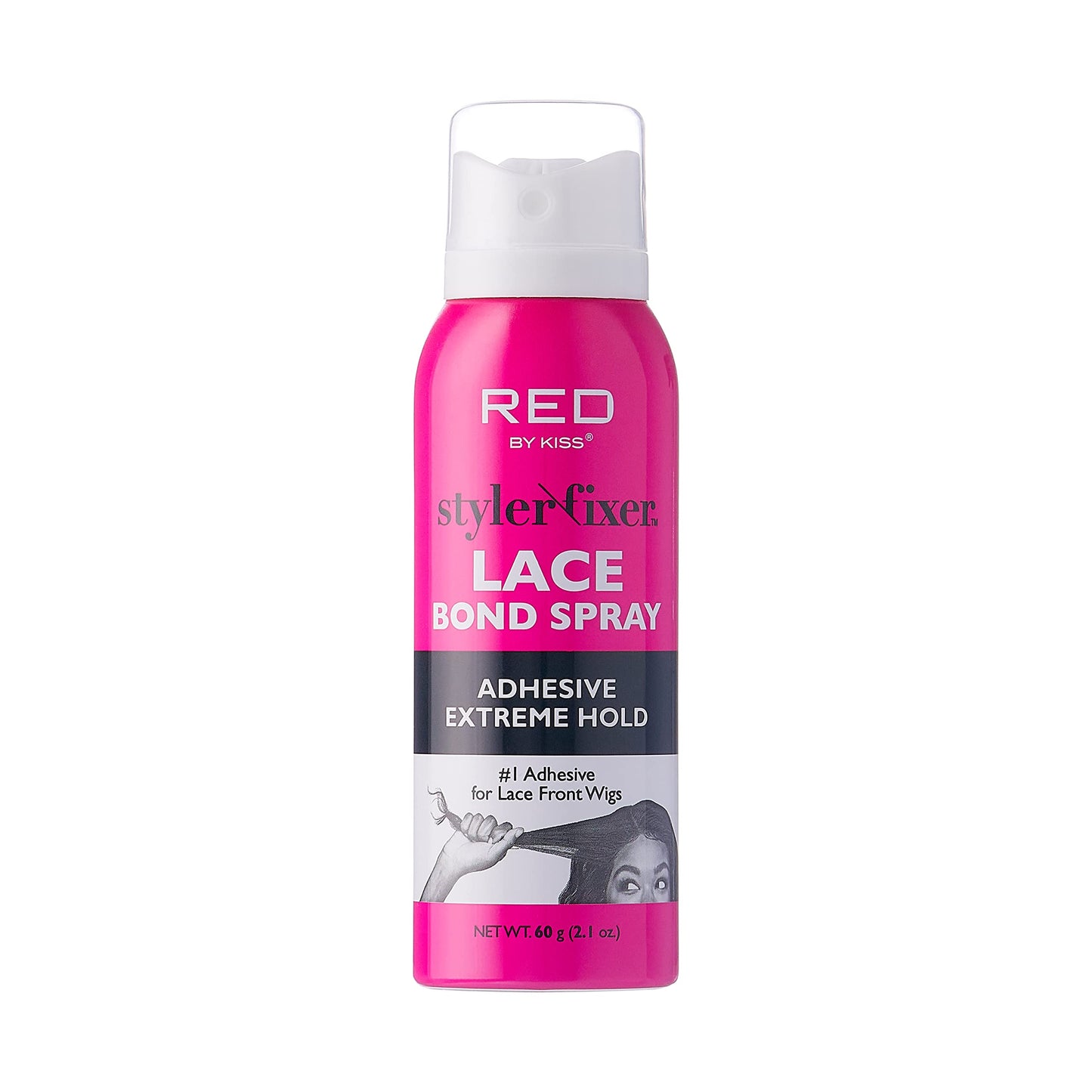 Red by Kiss Hair Glue Spray for Lace Front Wigs, 2oz, Extreme Hold, Water-Resistant, Sweat-Proof, Delicate Removal Beauty & Personal Care Red by Kiss