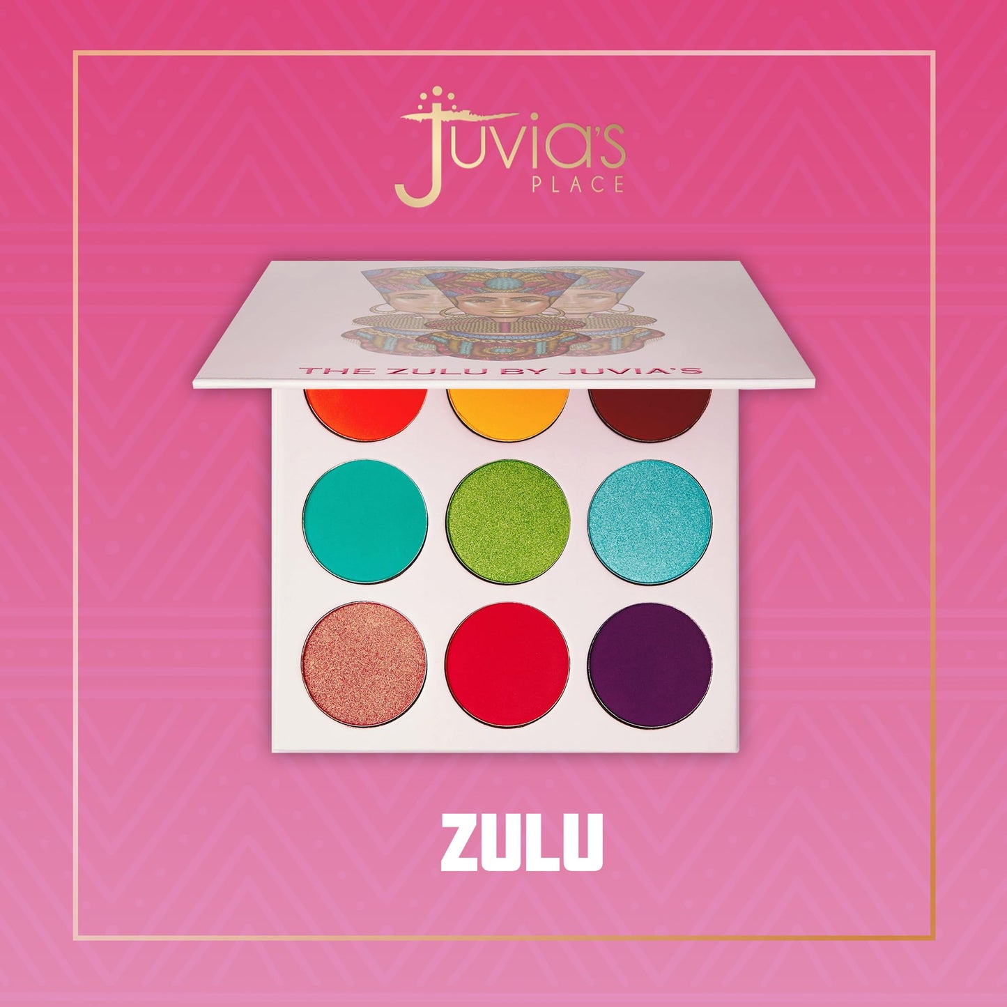 Juvia's Place Palette The Zulu - Turquoise, Red, Purple, Shades of 9, Colorful, Vivid, Vibrant Palette, Pigmented Makeup Palette Color & Shine Beauty & Personal Care Juvia's Place