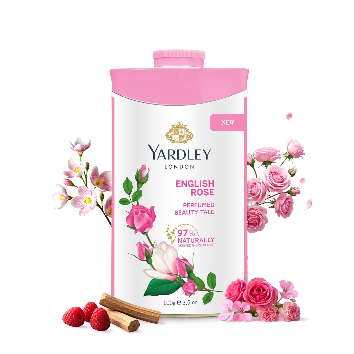 Yardley London English Rose Perfumed Deodorizing Talc Talcum Powder 100gm Beauty & Personal Care Yardley