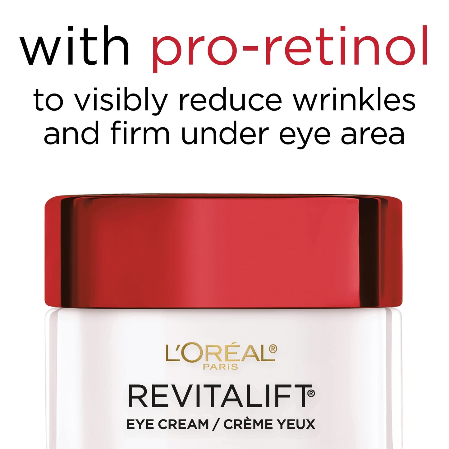L'Oreal Paris Skincare Revitalift Anti-Wrinkle and Firming Eye Cream with Pro Retinol, Treatment to Reduce Dark Circles, Fragrance Free, 0.5 oz. Beauty & Personal Care L'Oreal Paris