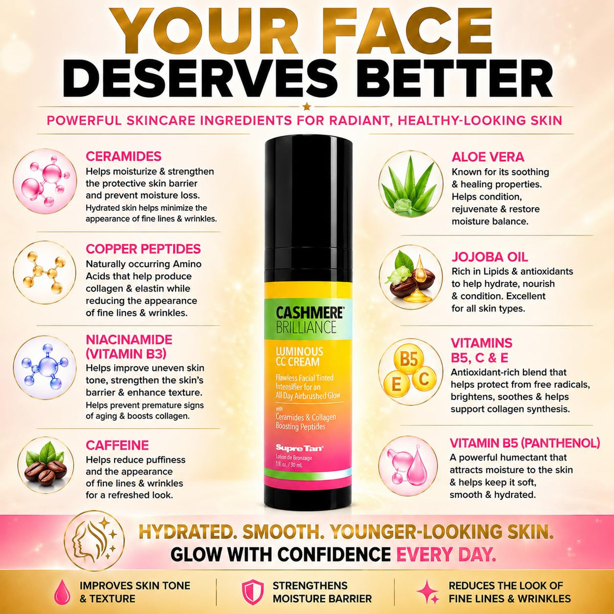 Cashmere Brillance Flawless Facial Tinted Intensifier 1oz