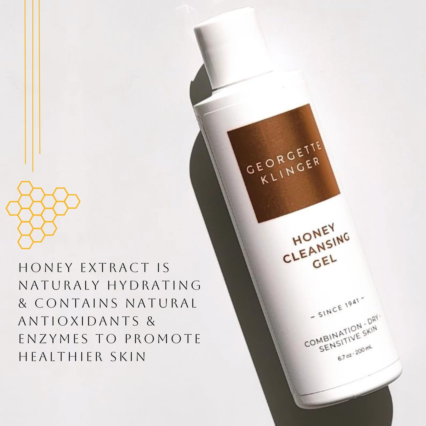 Georgette Klinger Honey Cleansing Gel - Gentle, Hydrating Cleanser, Daily Face Wash, Removes Dirt, Free Radicals with Moisturizing Manuka, Honeysuckle Beauty & Personal Care Georgette Klinger