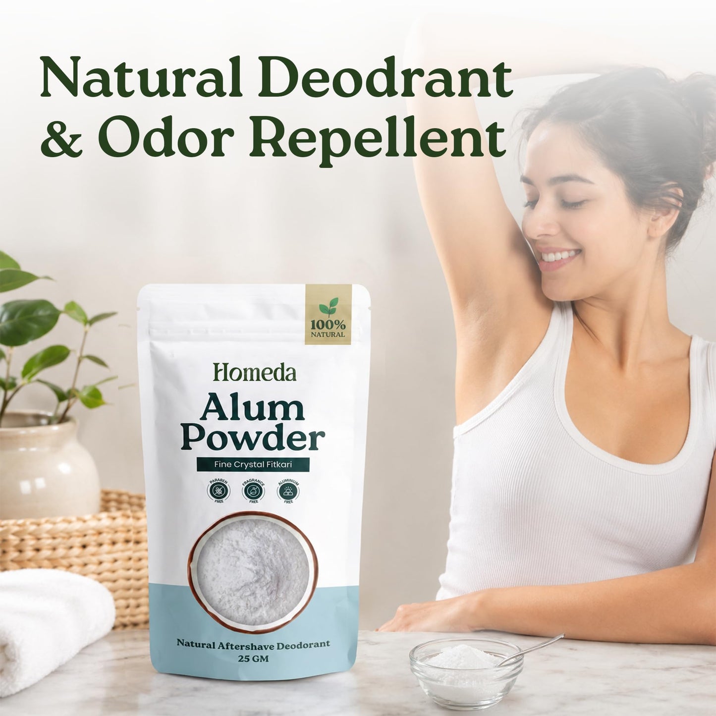 Shudh Online Alum Powder for Skin, Piedra de Alumbre en Polvo (8.8 oz - 250g), Fitkari Alum Stone for Face, Granulado Alumbre para Lavado Intimo Beauty and Personal Care Shudh Online