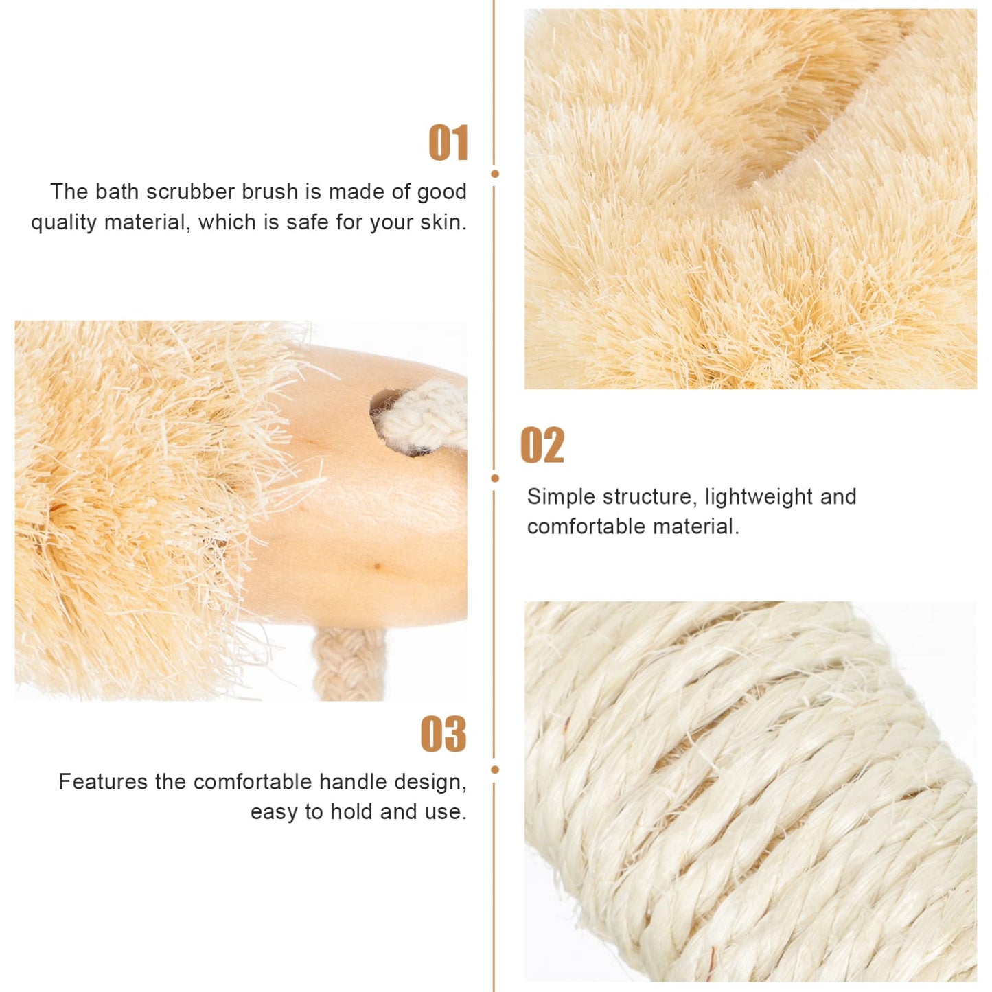 Bath Scrub Brush Plant Body Scrubber Lightweight Shower Exfoliating Brush with Comfortable Handle for Deep Cleansing and Skin Massage Beauty and Personal Care Beaupretty