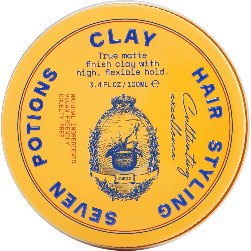 SEVEN POTIONS Hair Clay For Men and Women 3.4 fl oz - High Hold No Shine Hair Pomade For Men - Effortless Hair Styling Product That Leaves No Residue Beauty & Personal Care SEVEN POTIONS
