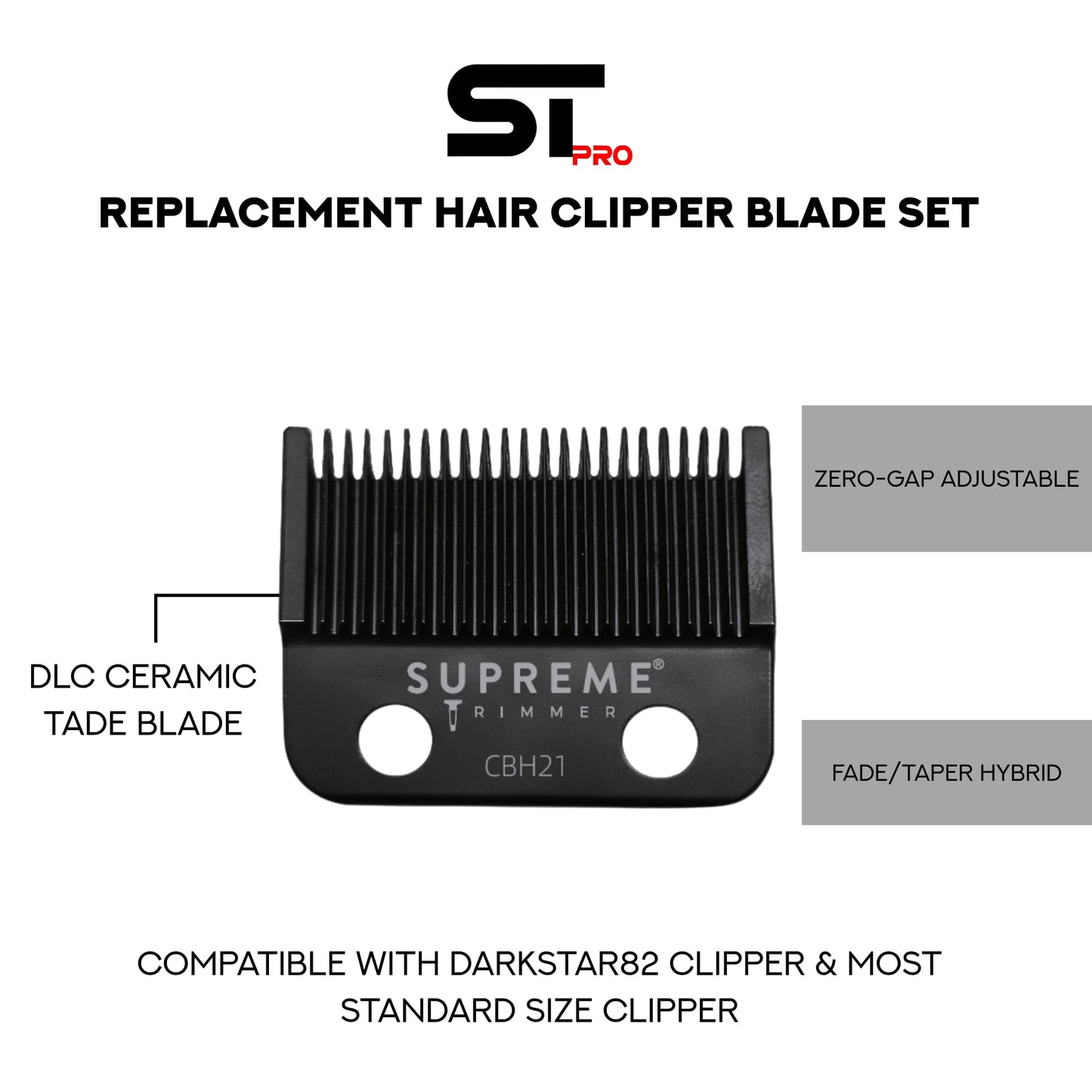 Supreme Trimmer Darkstar 82 Metal Body Clipper, Trimmer & Darkstar Foil Shaver Set with Magnetic Vector Motor - 180 Min Run Time, 9100 RPM Beauty and Personal Care Supreme Trimmer