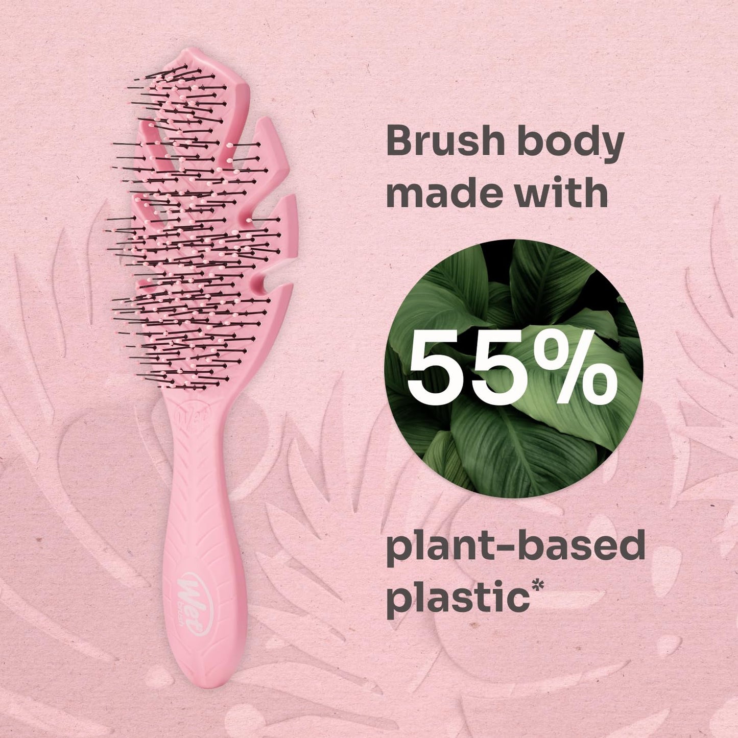 Wet Brush Go Green Hair Detangler Brush, Pink - Detangling Hair Brush - Ultra-Soft IntelliFlex Bristles Glide Through Tangles & Gently Loosens Knots Beauty & Personal Care Wet Brush