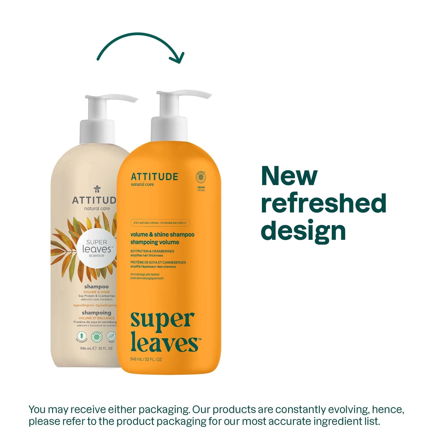 ATTITUDE Volume and Shine Hair Shampoo, EWG Verified, For Thin Hair, Naturally Derived Ingredients, Vegan and Plant Based, Soy Protein Beauty & Personal Care ATTITUDE