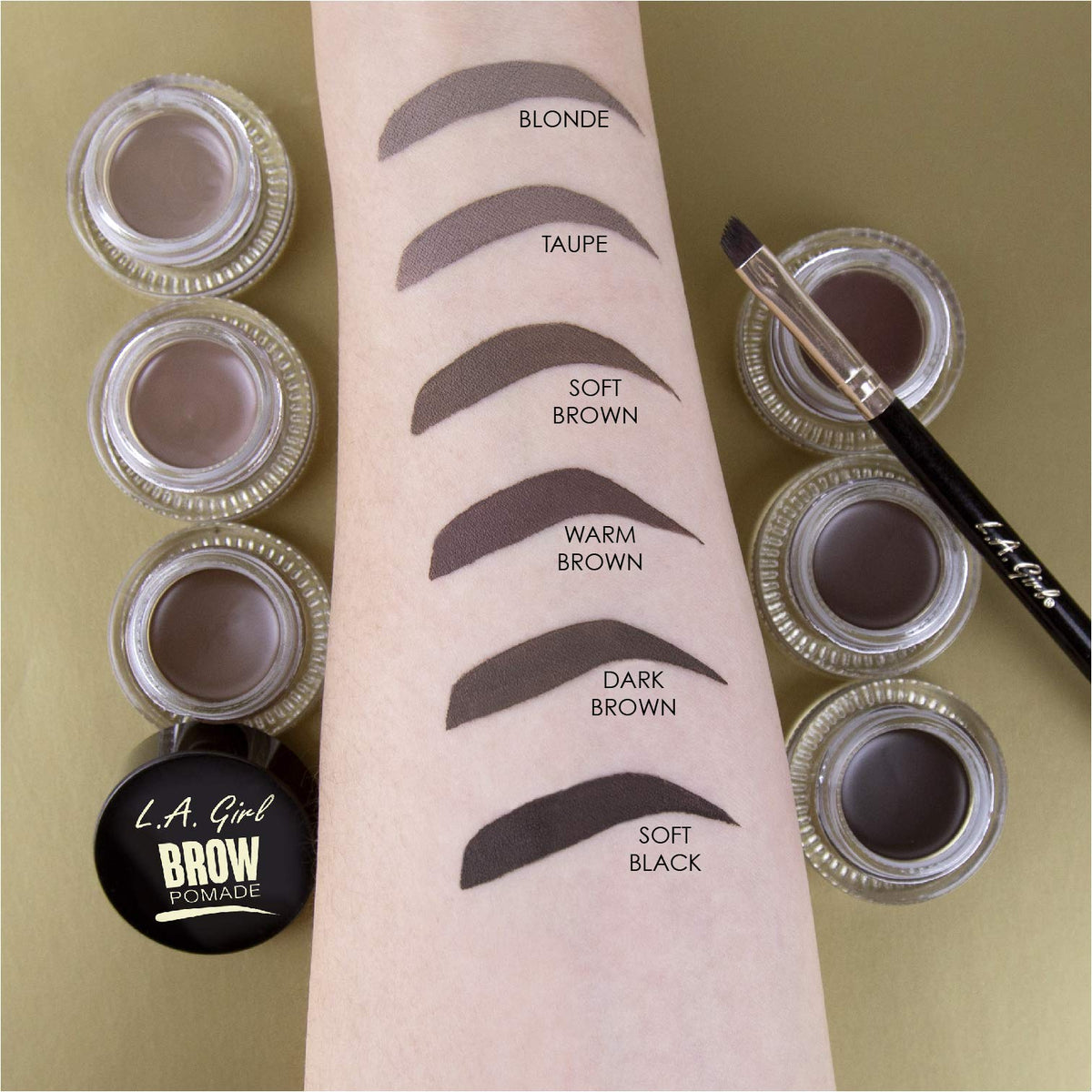 L.A. Girl Brow Pomade Pot, Taupe GBP362A