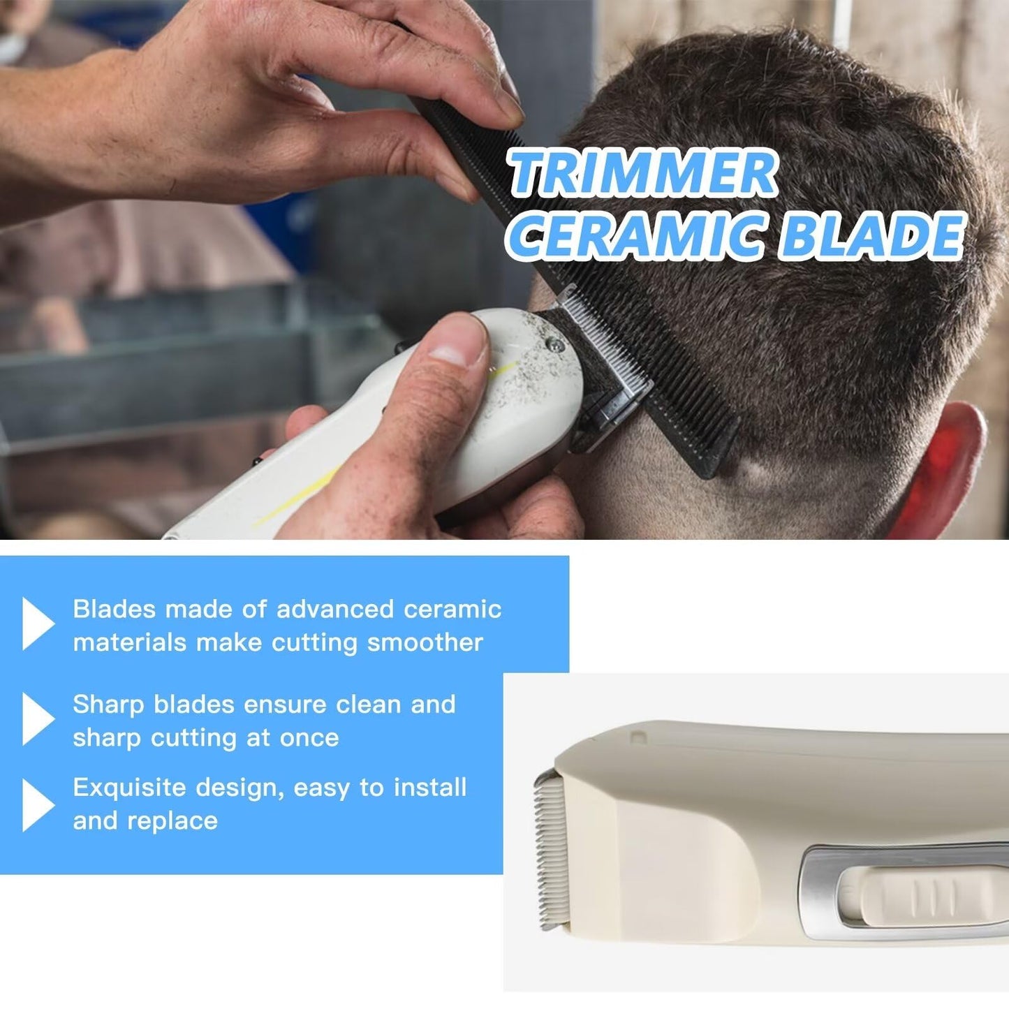 Upgraded Ceramic Cutter Fit for Andis Oster Wahl AG/A5 Clipper Blades(Most) Pet Hair Clipper Cutter Replacement Beauty and Personal Care YKISON