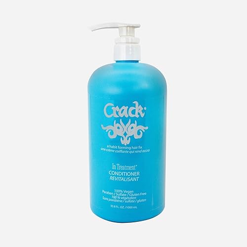 Crack HAIR FIX Conditioner with Pump Bottle | Intense Hydration & Frizz Control | Strengthens, Detangles & Restores Shine | Sulfate-Free, Vegan Beauty & Personal Care Crack
