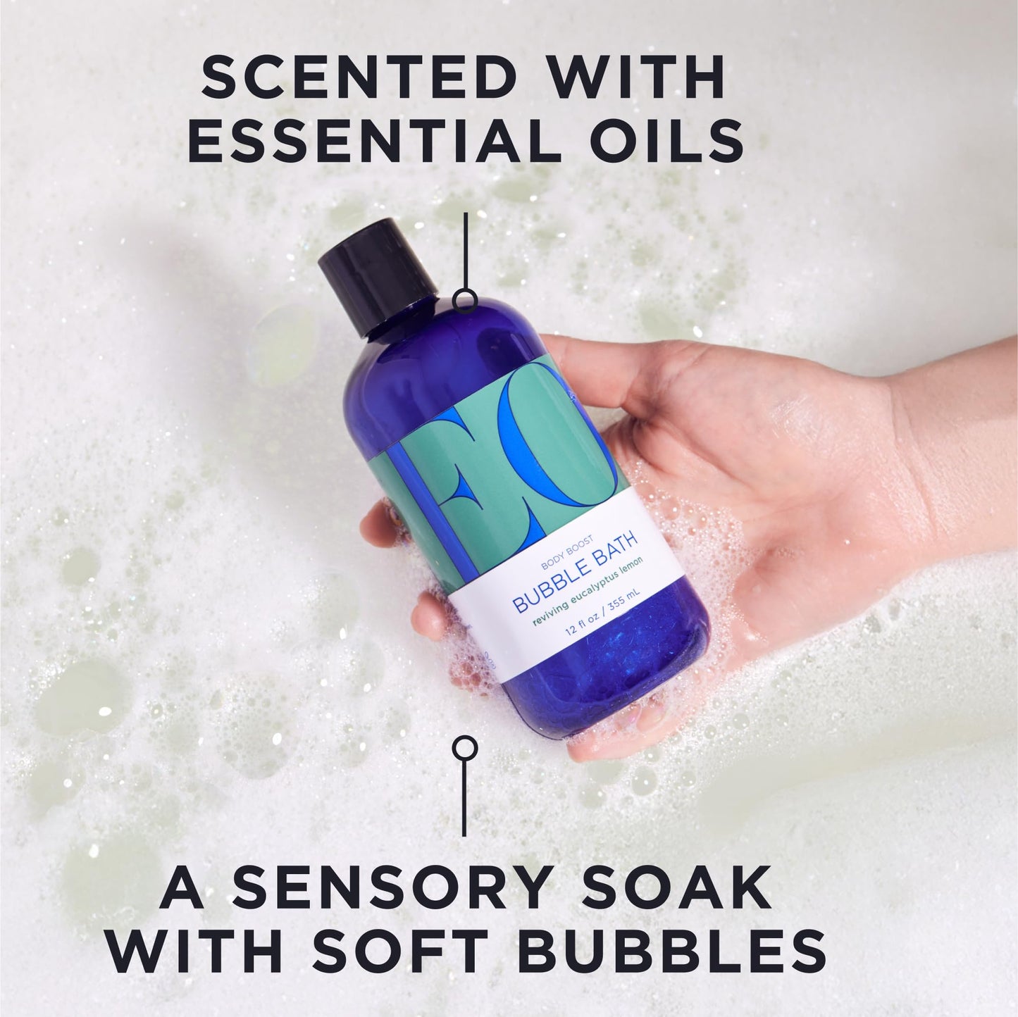 Eo, Bubble Bath Eucalyptus Lemon, 12 Fl Oz Beauty and Personal Care EO
