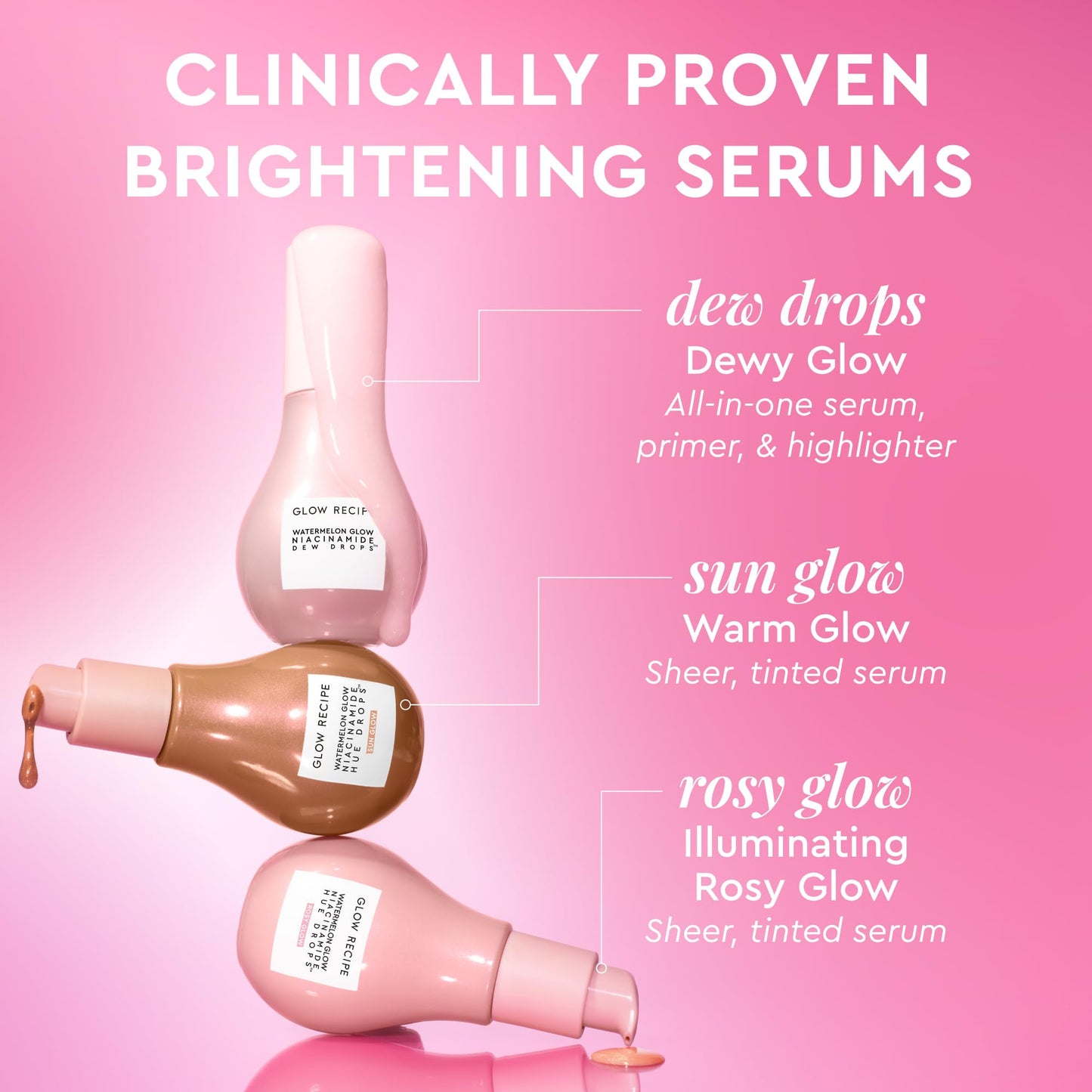 Glow Recipe Hue Drops Bronzing Drops, Tinted Face Serum, Glow Primer + Liquid Highlighter, Niacinamide + Hyaluronic Acid, Radiant Warm Glow, Rosy Glow Beauty & Personal Care Glow Recipe
