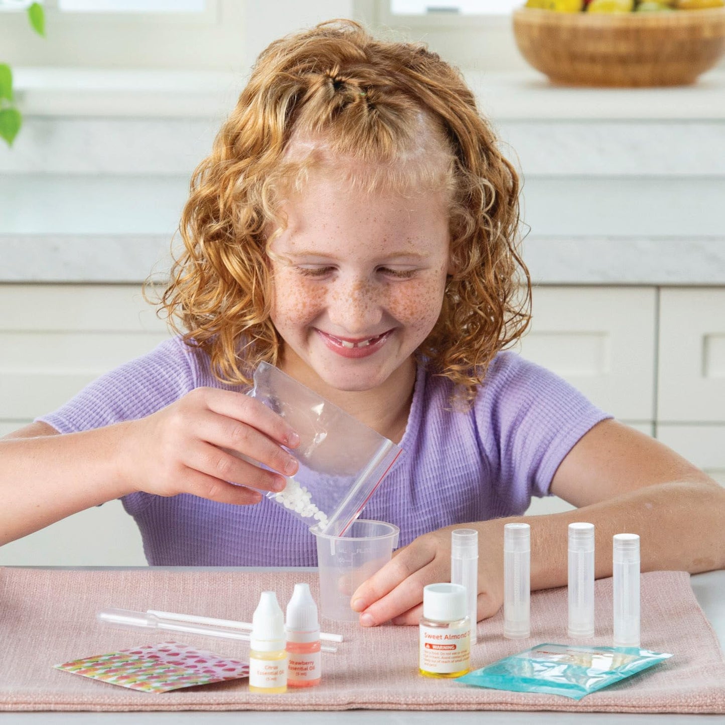 Fun Express Lip Balm Kit - Natural Lip Balm Crafting Set for Girls - Personalized Making Kit, Creative Kids DIY - Natural Balm Set, Fun Crafting Beauty and Personal Care Fun Express