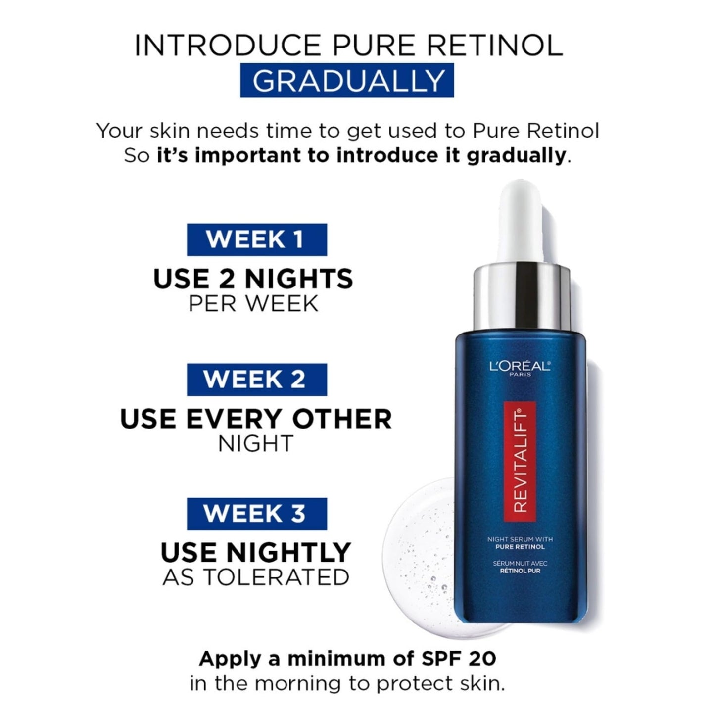 'L'Oreal Paris Revitalift Triple Power LZR Retinol Night Serum For Face, With 0.3% Pure Retinol, Moisturizes Skin and Eliminates Deep Wrinkles Beauty & Personal Care L'Oreal Paris
